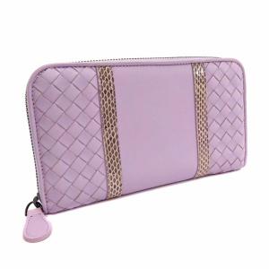 美品 ボッテガヴェネタ イントレチャート ラウンドファスナー 長