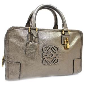 美品 LOEWE アマソナ 36 ハンドバッグ アナグラム グレージュ LOEWE ロエベ アナグラム アマソナ36 ハンドバッグ グレー