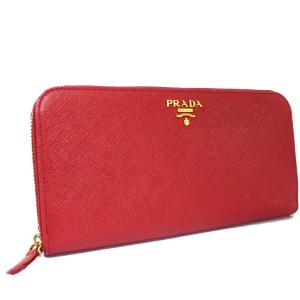 【極美品✨】PRADA ブラック レザー 長財布 ラウンドジップ レッド 極美品✨】PRADA ブラック レザー 長財布 ラウンドジップ レッド