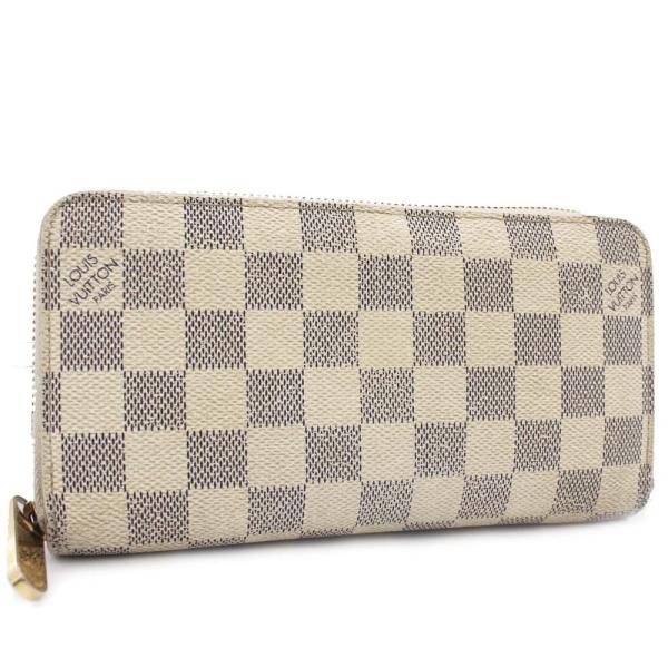 ルイ ヴィトン ラウンドファスナー ジッピーウォレット 長財布  ダミエアズール N60019 中古...