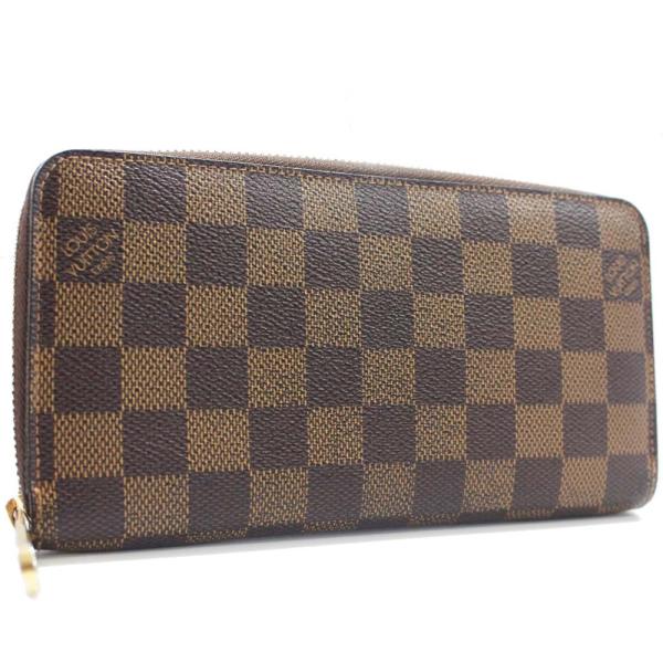 ルイ ヴィトン ラウンドファスナー ジッピーウォレット ダミエ 長財布 エベヌ ブラウン N6001...