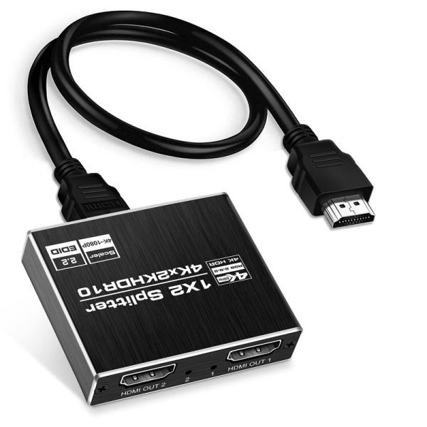 アルミニウム合金製avedio links HDMI 分配器 1入力2出力 4K HDMI スプリッ...