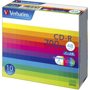 バーベイタムジャパン(Verbatim Japan) 1回記録用 CD-R 700MB 10枚 ホワイトプリンタブル 48倍速 SR80SP｜golden-kagetsu-mart