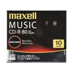 CDRA80BK.10S | マクセル 音楽用CD-R 80分 10枚印刷不可ブラックディスク maxell PC｜golden-kagetsu-mart