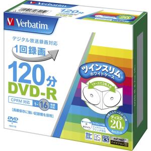 バーベイタムジャパン(Verbatim Japan) 1回録画用 DVD-R CPRM 120分 20枚 ホワイトプリンタブル 片面1層 1｜golden-kagetsu-mart