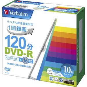 バーベイタムジャパン(Verbatim Japan) 1回録画用 DVD-R CPRM 120分 10枚 ホワイトプリンタブル 片面1層 1｜golden-kagetsu-mart