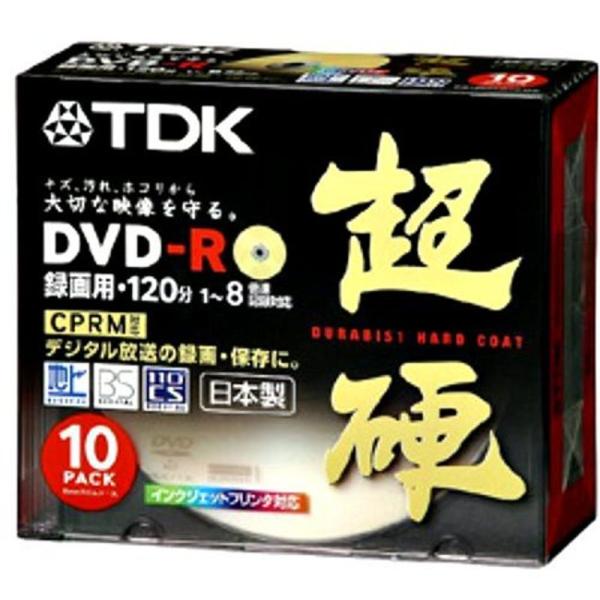 TDK 録画用DVD-R 超硬 8倍速 CPRM対応 ゴールドプリンタブル 10枚パック DR120...