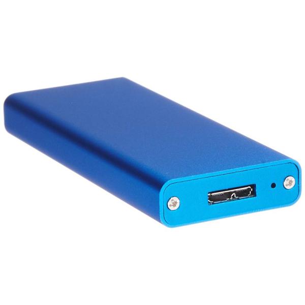 GROOVY M.2 SSD 用 NGFF B-key 端子 USB3.0 接続 アルミケース ブル...