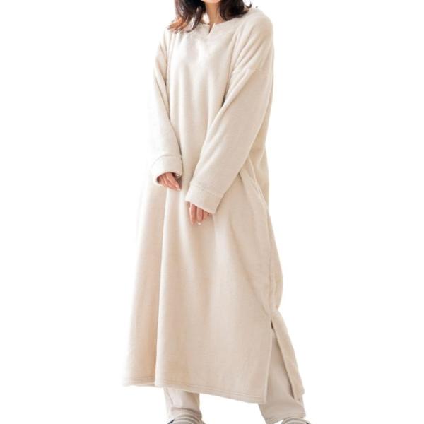 monilo モニロ 着る毛布 レディース ワンピース ふわもち素材で暖かい ゆったり着れる大きめサ...