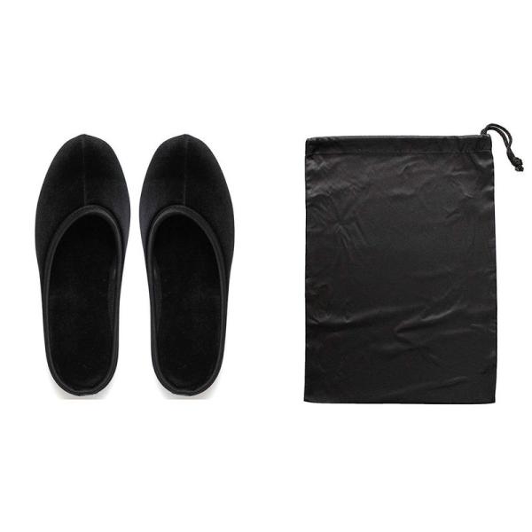 MOON ROOM 収納袋付卒業式入学式授業参観用携帯室内ヒール4cmスリッパ (L（23.5cm〜...