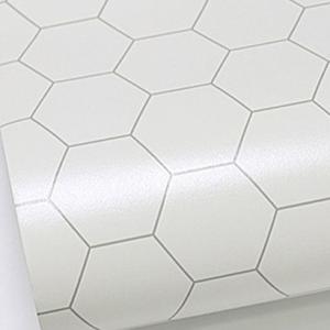 壁紙シール DIY HDC-20436 1ロール15m ハニカム模様 六角形 防カビ タイル模様 (壁紙 貼り替え、補修が自分で簡単に、壁紙 の上から貼る壁紙) おしゃれ｜golden-ratio