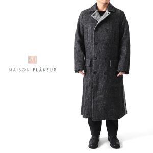 オーシバル　近年モデル　ライトウールモッサ　フード　ジャケット　コート　ネイビー 新品✨オーシバル ライトウールモッサフードジャケットコート
