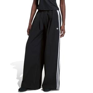 adidas originals アディダスオリジナルス アディレニウム 3ストライプ プリーツ トラックパンツ KY5185 黒 ワイドパンツ レディース