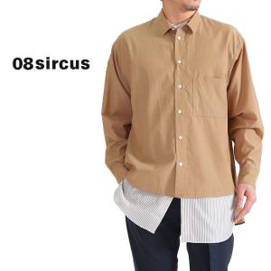 08sircus [TIME SALE] 08 sircus 08サーカス ポプリン オープンカラー