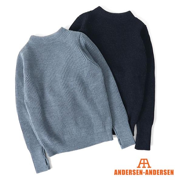 ANDERSEN-ANDERSEN アンデルセンアンデルセン NAVY CREWNECK 5GG イ...