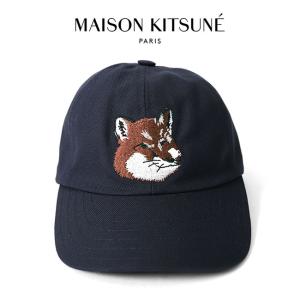 Maison Kitsune メゾンキツネ フォックスヘッドロゴ 6パネルキャップ HU06118WW0007 帽子 メンズ レディース｜golden-state