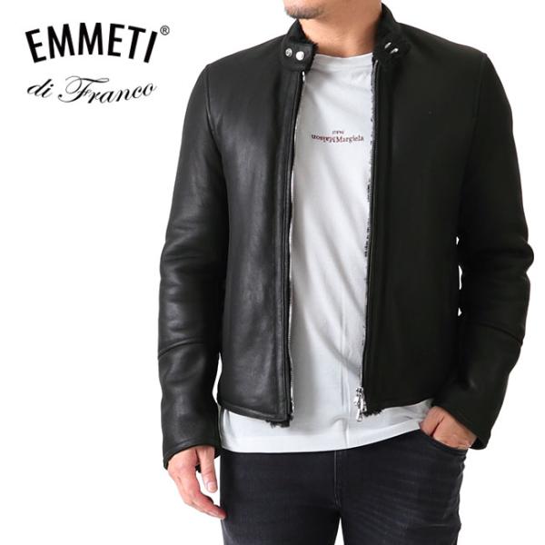 [干場義雅モデル] EMMETI エンメティ H MOUTON アッカ ムートン シングルライダース...