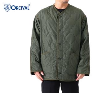 [TIME SALE] ORCIVAL オーシバル キルト カラーレスジャケット OR-A0091 NYR ノーカラー 中綿ジャケット メンズ｜Golden State