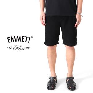 EMMETI × 干場義雅 エンメティ H SHORTS アッカ スエードレザー ショーツ 黒 ショートパンツ メンズ｜golden-state