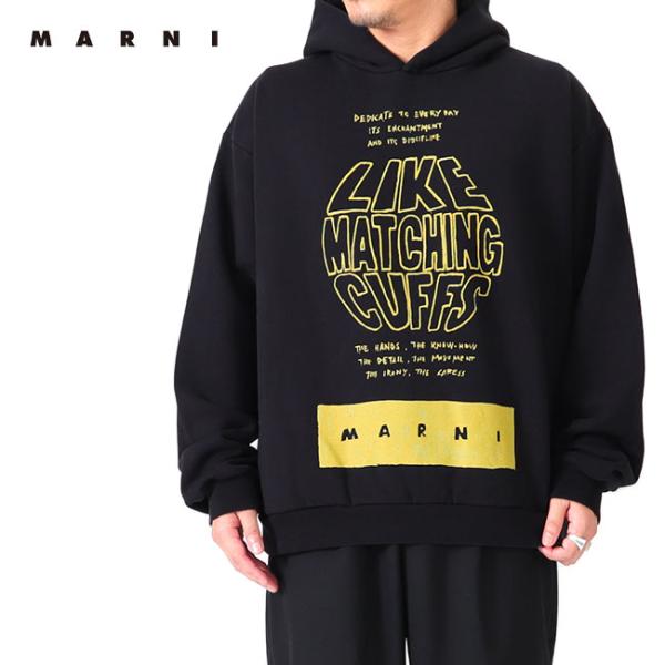 MARNI マルニ メッセージロゴ プルオーバー スウェットパーカー FUMU0067 PEUSCV...