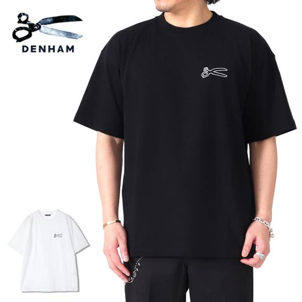 DENHAM デンハム CHAIN TEE 刺繍 シザーロゴ Tシャツ 01240352 半袖Tシャ...