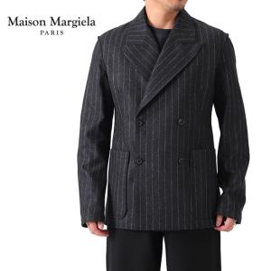 Maison Margiela メゾンマルジェラ ストライプ ウール ダブルブレストジャケット S50BN0446 S52940 メンズ｜golden-state