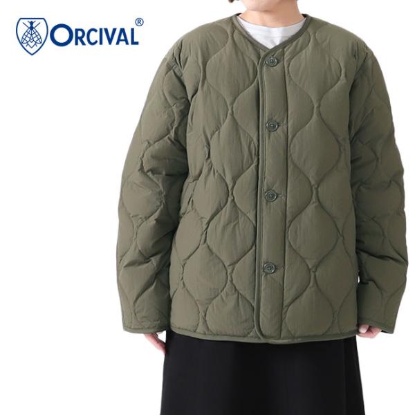 [TIME SALE] ORCIVAL オーシバル キルトダウン ノーカラージャケット OR-A00...