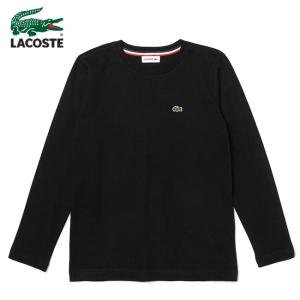 Lacoste ラコステ ロゴワッペン エッセンシャル ロンT TJ2093L 黒 長袖Tシャツ キッズ｜golden-state