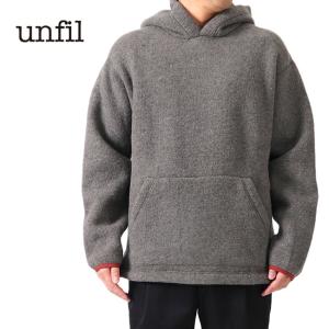 unfil アンフィル コットンフリース スウェットパーカー WZFL-UM226 裏