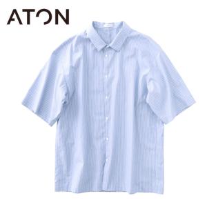 ATON（エイトン） シャツ ATON COTTON LAWN OS SHORT-SLEEVE SHIRTS