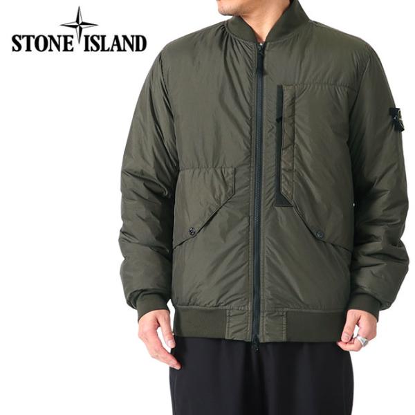 Stone Island ストーンアイランド ガーメントダイ プリマロフト ミリタリー ボンバージャ...