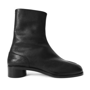 Maison Margiela メゾンマルジェラ キャメルレザー 3cm タビブーツ S57WU0153 PR058 T8013 黒 アンクルブーツ メンズ