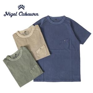 Nigel Cabourn ナイジェルケーボン 5.6oz ピグメント 胸ポケットTシャツ 21021 半袖Tシャツ メンズ｜golden-state