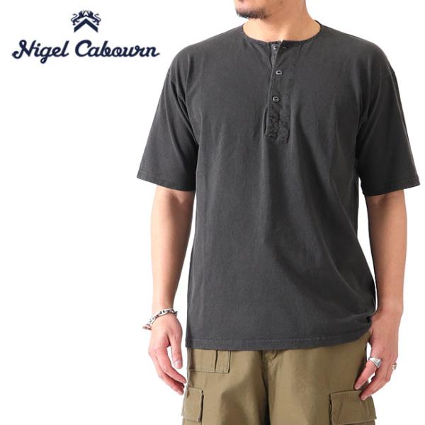 Nigel Cabourn ナイジェルケーボン 50s ピグメント ヘンリーネックTシャツ 8044...