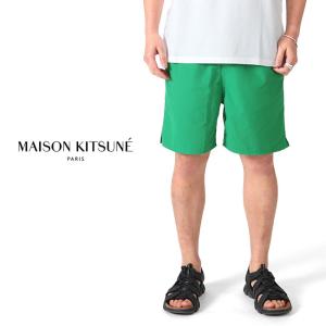 Maison Kitsune メゾンキツネ フォックスヘッドロゴ スイムショーツ IM03101WA0016 ショートパンツ 水着 メンズ｜golden-state