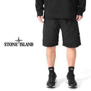 Stone Island ストーンアイランド ナイロンメタル イージーショーツ 7815L0319 黒 ショートパンツ メンズ｜golden-state