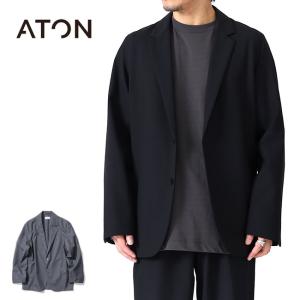 TIME SALE] ATON エイトン ピケ ノーカラー ジャケット