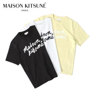 Maison Kitsune メゾンキツネ ハンドライティングロゴ Tシャツ MM00101KJ0118 半袖Tシャツ メンズ レディース｜golden-state
