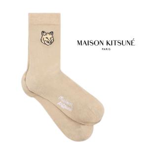 Maison Kitsune メゾンキツネ ボールド フォックスヘッド ソックス MM06414KT0014 靴下 白 黒 メンズ レディース ギフト プレゼント｜golden-state