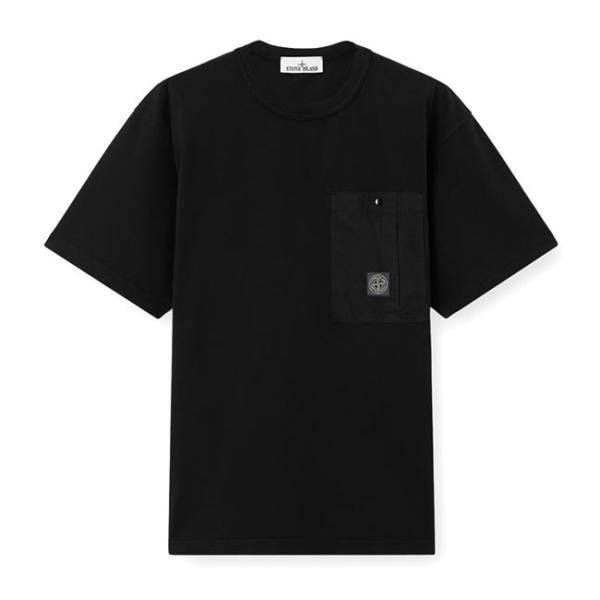 STONE ISLAND ストーンアイランド ガーメントダイ コンパスロゴ 胸ポケット Tシャツ 2...