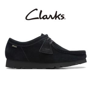 CLARKS クラークス Wallabee GTX ワラビー ゴアテックス スエードレザー モカシンシューズ 26149449 黒 スニーカー メンズ｜golden-state