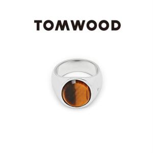 TOMWOOD トムウッド Oval Tiger Eye オーバル タイガーアイ リング 指輪 シルバー ピンキーリング メンズ レディース ギフト プレゼント｜golden-state