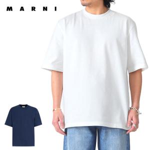 MARNI マルニ ヘビーウエイト オーバーサイズ ロゴTシャツ HUMU0287X0 UTC323 白 半袖Tシャツ メンズ｜golden-state