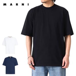 美品★MARNIメンズTシャツ MARNI マルニ ロゴグラフィック Tシャツ HUMU0198P8 黒 白 半袖T