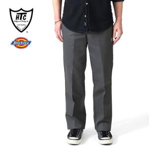 HTC × Dickies エイチティーシー ディッキーズ FLOWER TQ 874 フラワースタッズ ターコイズ ワークパンツ チャコール コラボ メンズ