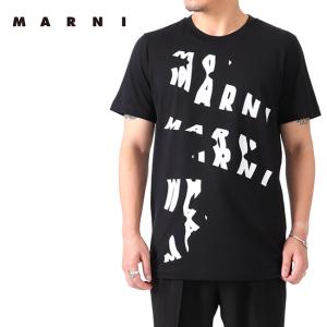 MARNI（マルニ） 半袖Tシャツ T-SHIRT WITH STRIPED MARNI LOGO