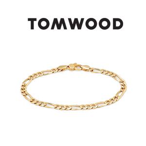 TOMWOOD トムウッド 9K Figaro Bracelet Thick Gold ゴールド チェーンブレスレット 金 ギフト プレゼント｜golden-state