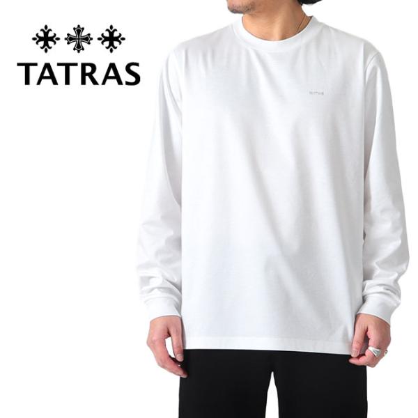 TATRAS SICADO シカード ロゴ ロンT MTAT24S8196 黒 白 長袖Tシャツ メ...