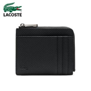 LACOSTE ラコステ イタリアンレザー カードケース&コインケース NH2823C 黒 ミニウォレット 財布 ギフト プレゼント｜golden-state