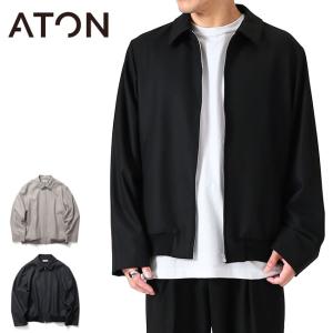 ATON ブラック ノーカラージャケット ATON ブラック ノーカラージャケット （ATON（エイトン）の